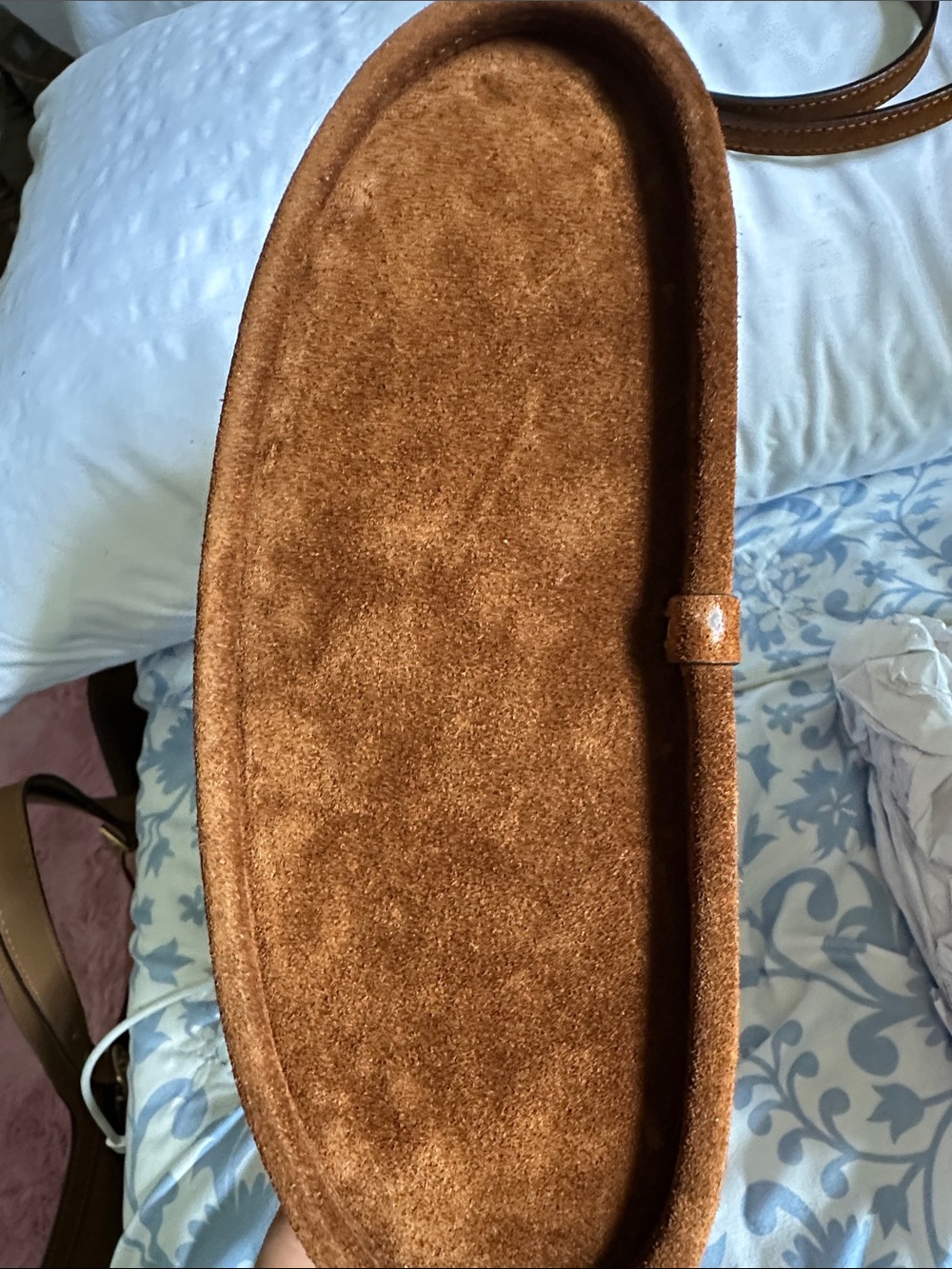 COACH Suede Top Handle Trail Bag - Warm Brown - Picture 5 of 10